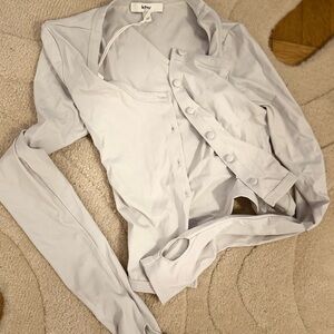 Kith Women's Light Gray Button Down Shirt